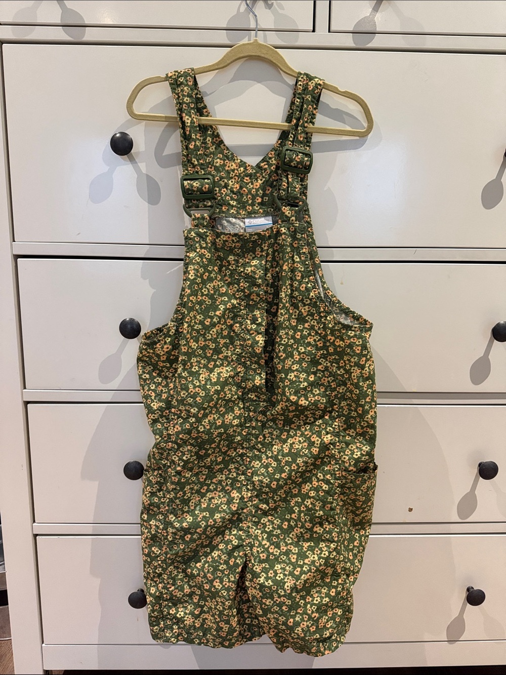 Columbia Kids Floral Green Overalls size L